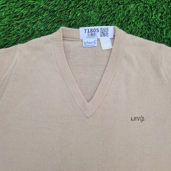 Vintage 80s LEVIS MOD Sweater Womens XS 19x23 USA - Picture 3 of 10